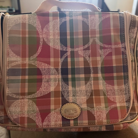 Coach Poppy Multicolor madras Cosmetic Bag - Picture 1 of 4